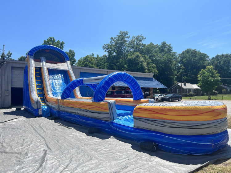 Blue Marble Water Slide w/Slip and Slide