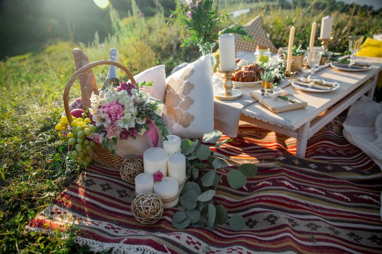 luxury picnic by the water