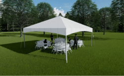 Tents in a variety of sizes from Rob's Party Rentals in Jasper, AL